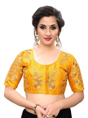 Yellow Women'S Embroiderey Santoon Blouse 1