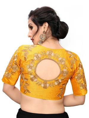 Yellow Women'S Embroiderey Santoon Blouse 2