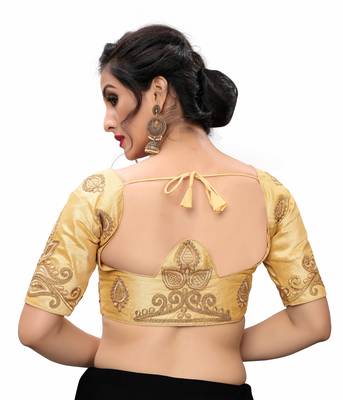 Beige Women'S Embroiderey Santoon Blouse 2