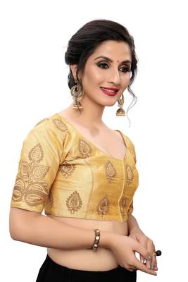 Beige Women'S Embroiderey Santoon Blouse 3