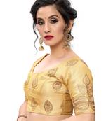 Beige Women'S Embroiderey Santoon Blouse