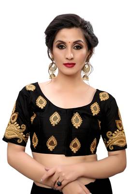 Black Women'S Embroiderey Santoon Blouse 1
