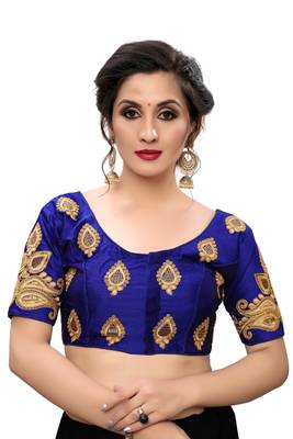 Blue Women'S Embroiderey Santoon Blouse 1
