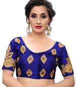 Blue Women'S Embroiderey Santoon Blouse