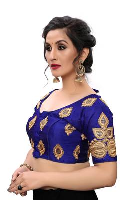 Blue Women'S Embroiderey Santoon Blouse 4