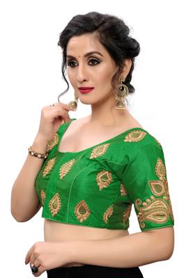 Green Women'S Embroiderey Santoon Blouse 4