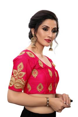 Pink Women'S Embroiderey Santoon Blouse 3