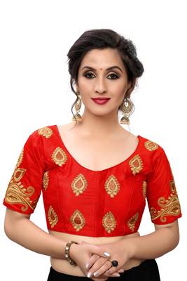 Red Women'S Embroiderey Santoon Blouse 1