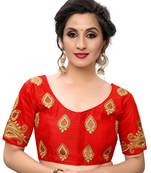 Red Women'S Embroiderey Santoon Blouse