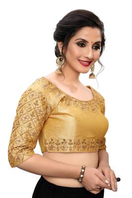 Beige Women'S Embroiderey Santoon Blouse 3