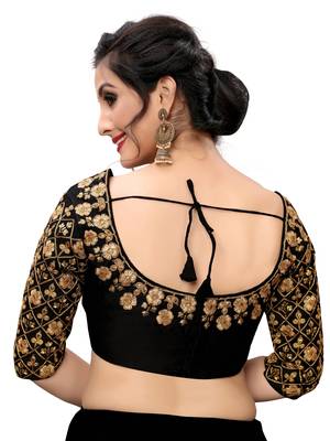 Black Women'S Embroiderey Santoon Blouse 2