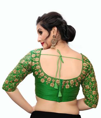 Green Women'S Embroiderey Santoon Blouse 2