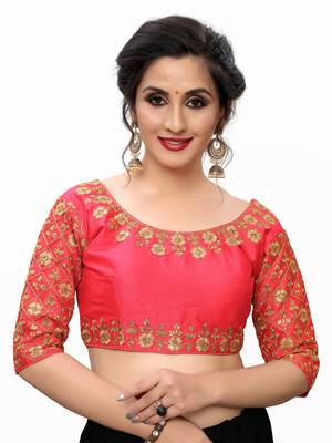 Pink Women'S Embroiderey Santoon Blouse 1