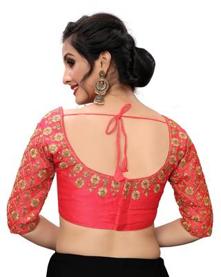 Pink Women'S Embroiderey Santoon Blouse 2
