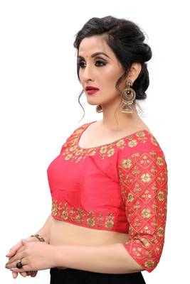 Pink Women'S Embroiderey Santoon Blouse 4
