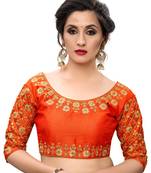 Orange Women'S Embroiderey Santoon Blouse