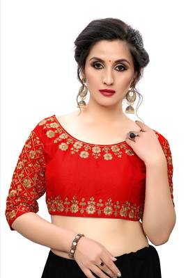 Red Women'S Embroiderey Santoon Blouse 1