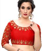 Red Women'S Embroiderey Santoon Blouse