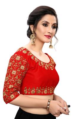Red Women'S Embroiderey Santoon Blouse 3
