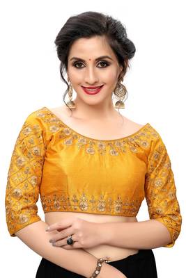 Yellow Women'S Embroiderey Santoon Blouse 1