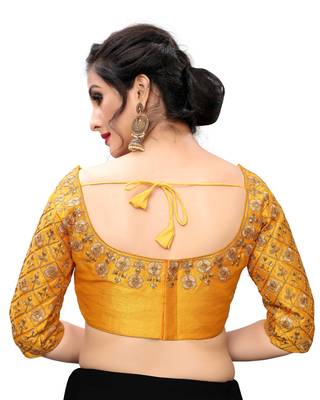 Yellow Women'S Embroiderey Santoon Blouse 2