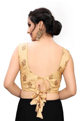 Beige Women'S Printed Silk Blouse 2