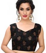 Black Women'S Printed Silk Blouse