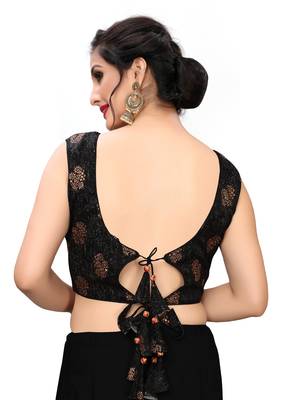 Black Women'S Printed Silk Blouse 2