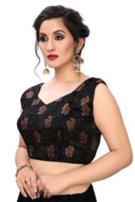 Black Women'S Printed Silk Blouse 4