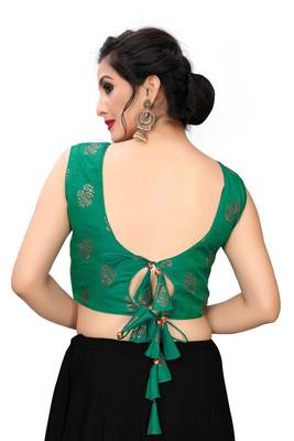 Green Women'S Printed Silk Blouse 2