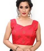 Pink Women'S Printed Silk Blouse