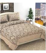 Premium quality soft touch chenille Jacquard woven heavy double bedsheet with two pillow covers.