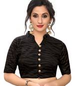 Black Women'S Printed Silk Blouse