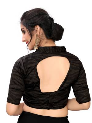 Black Women'S Printed Silk Blouse 2