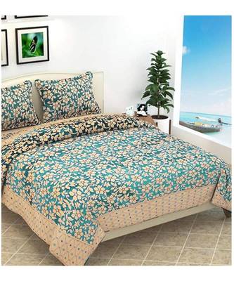 Premium quality soft touch chenille Jacquard woven heavy double bedsheet with two pillow covers. 1