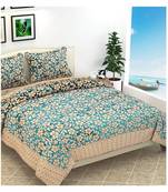 Premium quality soft touch chenille Jacquard woven heavy double bedsheet with two pillow covers.