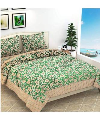 Premium quality soft touch chenille Jacquard woven heavy double bedsheet with two pillow covers. 1
