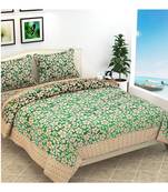 Premium quality soft touch chenille Jacquard woven heavy double bedsheet with two pillow covers.