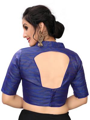 Blue Women'S Printed Silk Blouse 2