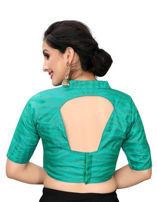 Green Women'S Printed Silk Blouse 2