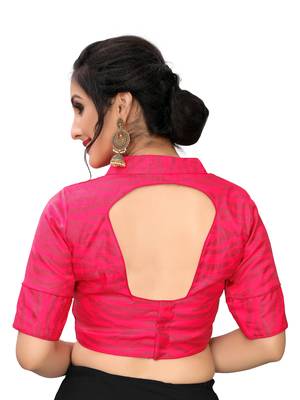 Pink Women'S Printed Silk Blouse 2