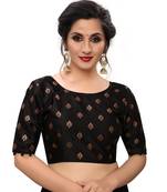 Black Women'S Printed Silk Blouse