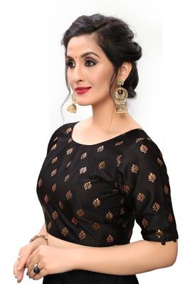 Black Women'S Printed Silk Blouse 4