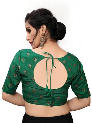 Green Women'S Printed Silk Blouse 2
