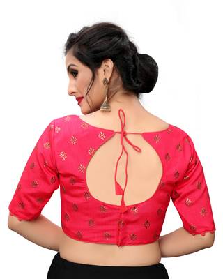 Pink Women'S Printed Silk Blouse 2