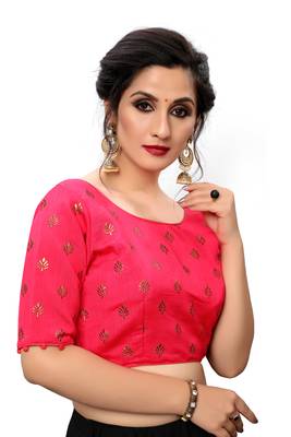Pink Women'S Printed Silk Blouse 3