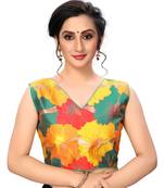 Dark Green Women'S Printed Cotton Blouse