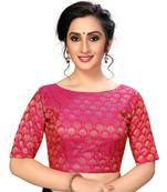 Pink Women'S Jacquard  Blouse