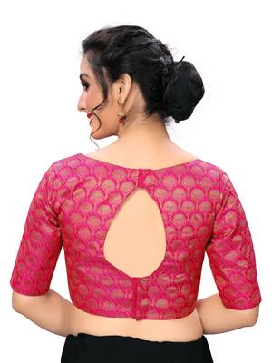 Pink Women'S Jacquard  Blouse 2