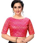 Pink Women'S Jacquard  Blouse